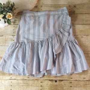A New Day Stripe Ruffle Skirt Size XL